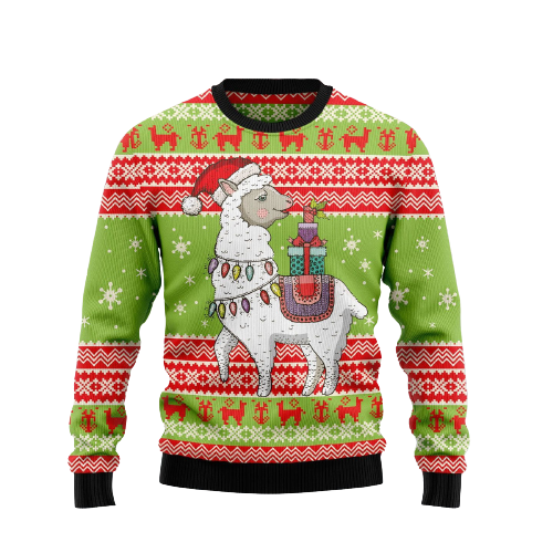 Love Llama Ugly Christmas Sweater For Men & Women Christmas Gift Sweater US1210 - WeCustomit