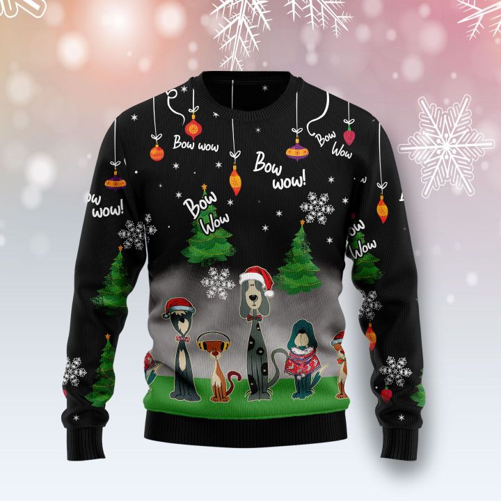 Dog Bow Wow Ugly Christmas Sweater For Men & Women Christmas Gift Sweater US1557 - WeCustomit