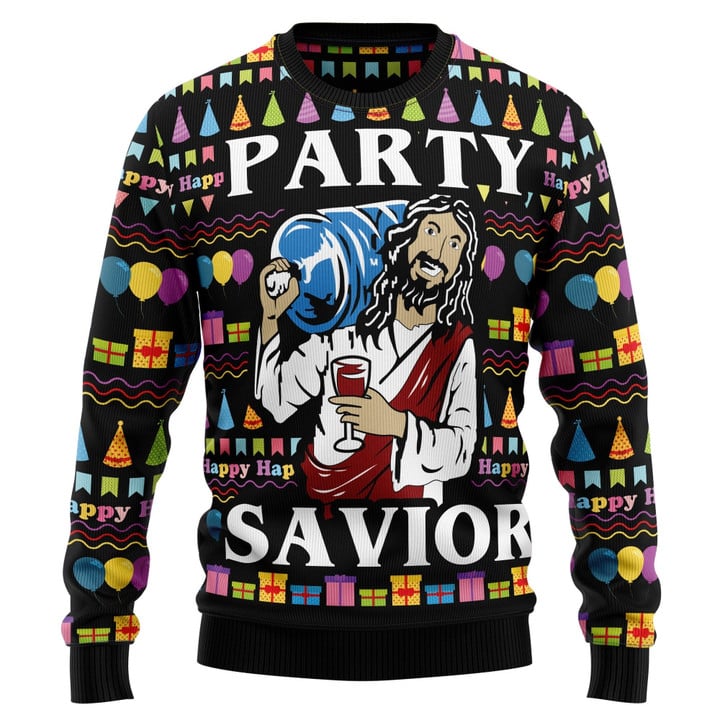 Jesus's Party Ugly Christmas Sweater For Men & Women Christmas Gift Sweater US3300 - WeCustomit