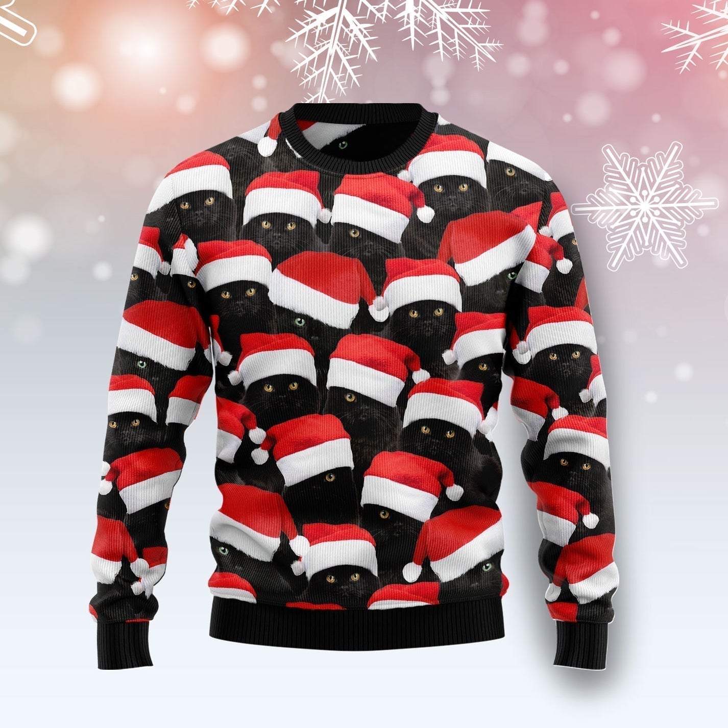 Black Cat Group Ugly Sweater For Men & Women Christmas Gift Sweater US2821 - WeCustomit