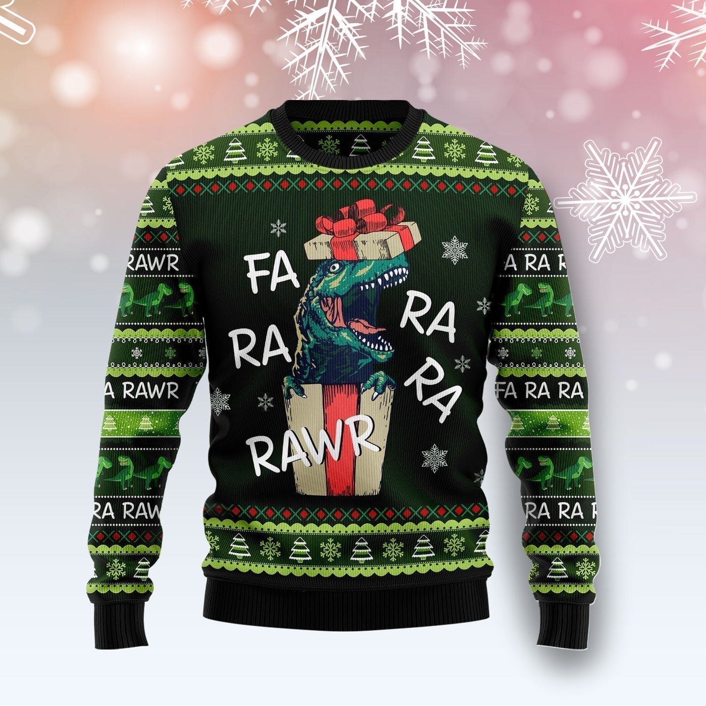 Dinosaur Gift Farararawr Ugly Christmas Sweater For Men & Women Christmas Gift Sweater US3348 - WeCustomit