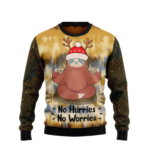 Sloth Mandala Ugly Christmas Sweater For Men & Women Christmas Gift Sweater US1521 - WeCustomit