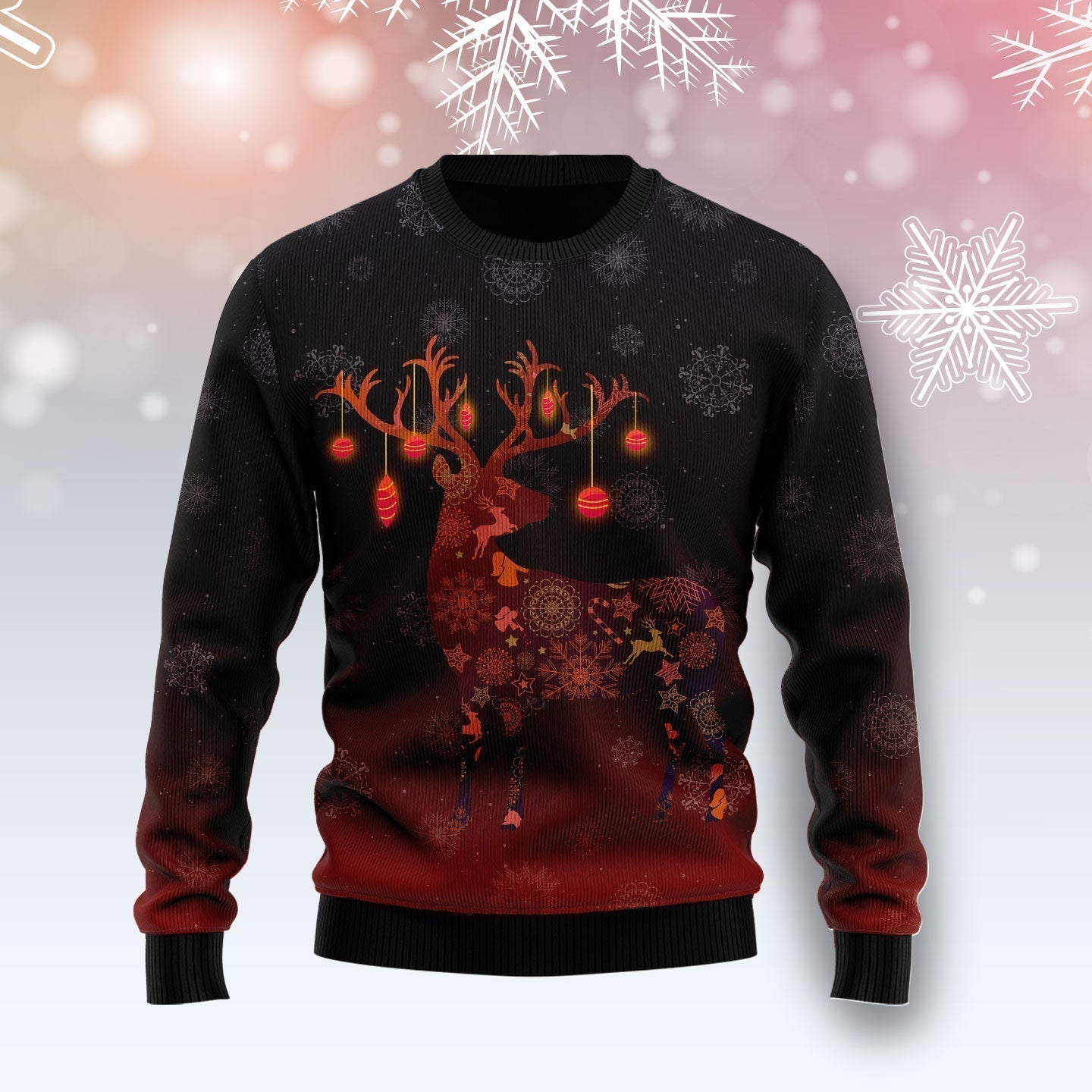 Reindeer Christmas Ugly Christmas Sweater For Men & Women Christmas Gift Sweater US1857 - WeCustomit