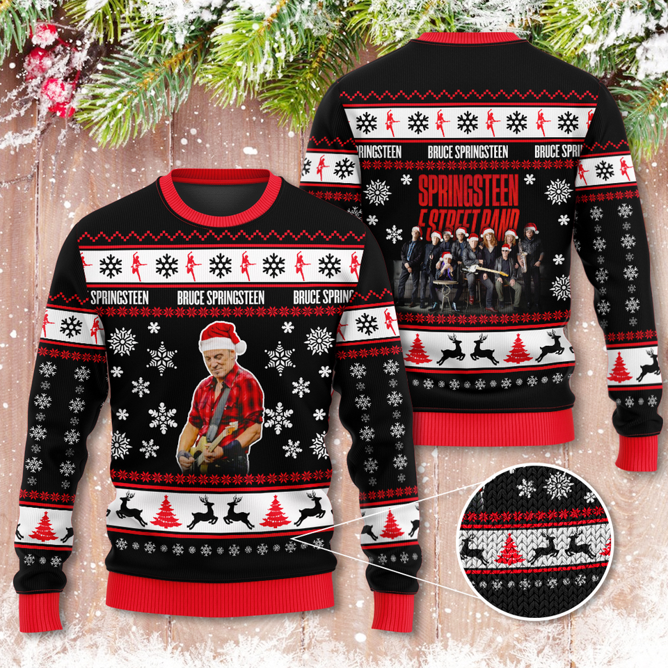 Bru.ce Spring.steen E Street Band Ugly Christmas Sweater For Men & Women Christmas Gift Sweater PT1027 - WeCustomit