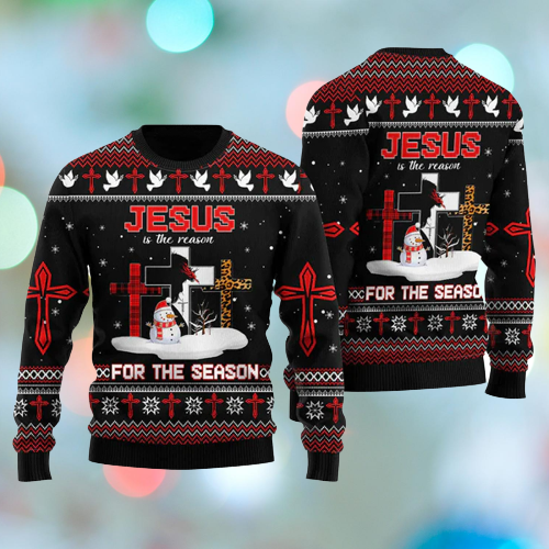 Jesus The Reason For The Season Ugly Christmas Sweater For Men & Women Christmas Gift Sweater US1241 - WeCustomit