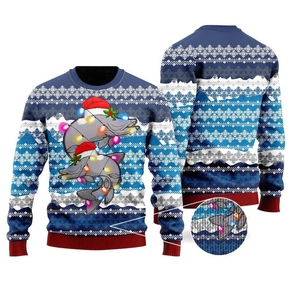 Musky Fishing Christmas Ugly Christmas Sweater For Men & Women Christmas Gift Sweater US1122 - WeCustomit