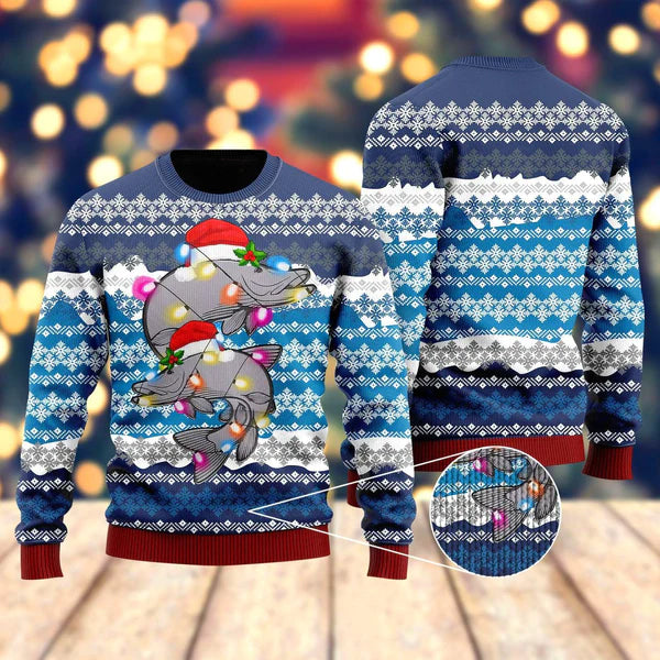 Musky Fishing Christmas Ugly Christmas Sweater For Men & Women Christmas Gift Sweater US1122 - WeCustomit