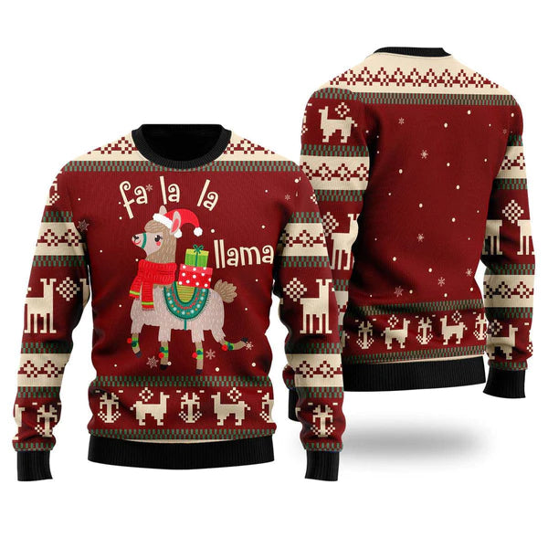 Llama Lalala Ugly Christmas Sweater For Men & Women Christmas Gift Sweater US1836 - WeCustomit