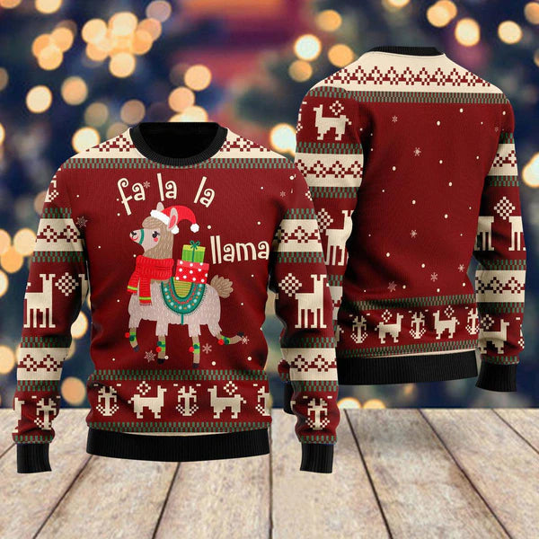 Llama Lalala Ugly Christmas Sweater For Men & Women Christmas Gift Sweater US1836 - WeCustomit