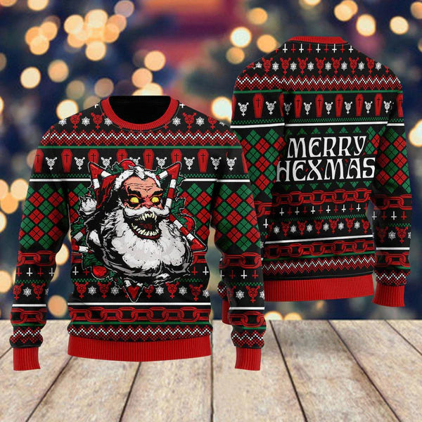 Santa Merry Christmas Ugly Christmas Sweater For Men & Women Christmas Gift Sweater US1670 - WeCustomit