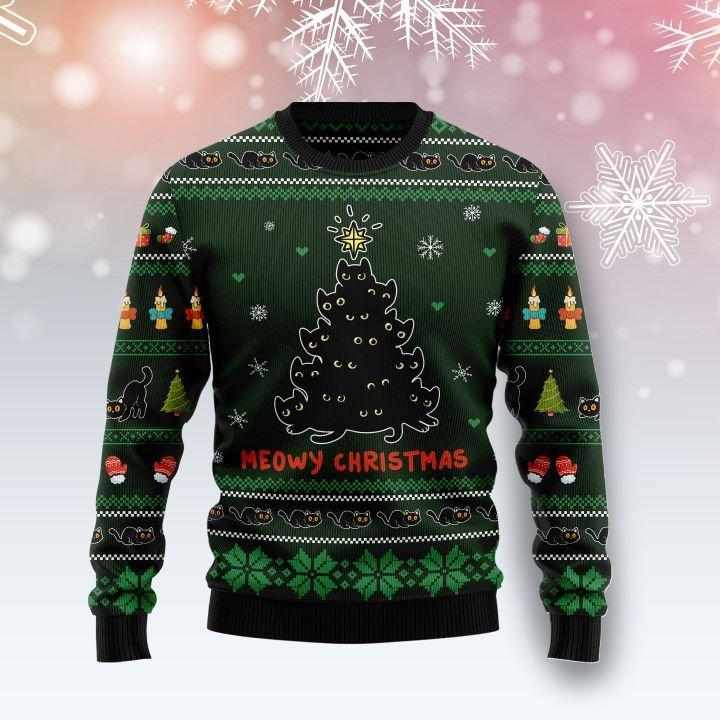 Meowy Christmas Ugly Christmas Sweater For Men & Women Christmas Gift Sweater US1207 - WeCustomit