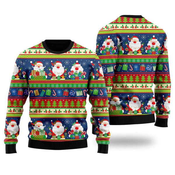 Santa Giving Me A Gift Ugly Christmas Sweater For Men & Women Christmas Gift Sweater US2294 - WeCustomit