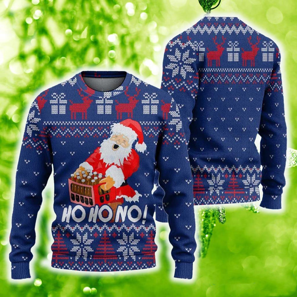 Ho Ho No Ugly Christmas Sweater For Men & Women Christmas Gift Sweater US2740 - WeCustomit