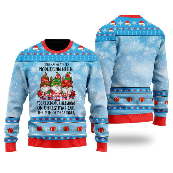 Funny Gnome Christmas Ugly Christmas Sweater For Men & Women Christmas Gift Sweater US1579 - WeCustomit