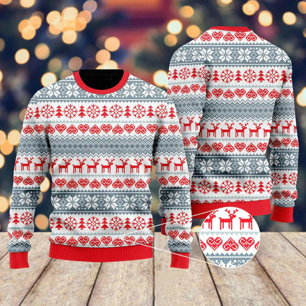 Cute Christmas Pattern Ugly Christmas Sweater For Men & Women Christmas Gift Sweater US1358 - WeCustomit