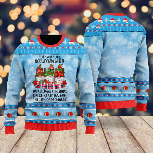 Funny Gnome Christmas Ugly Christmas Sweater For Men & Women Christmas Gift Sweater US1579 - WeCustomit
