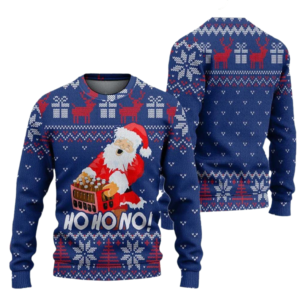 Ho Ho No Ugly Christmas Sweater For Men & Women Christmas Gift Sweater US2740 - WeCustomit