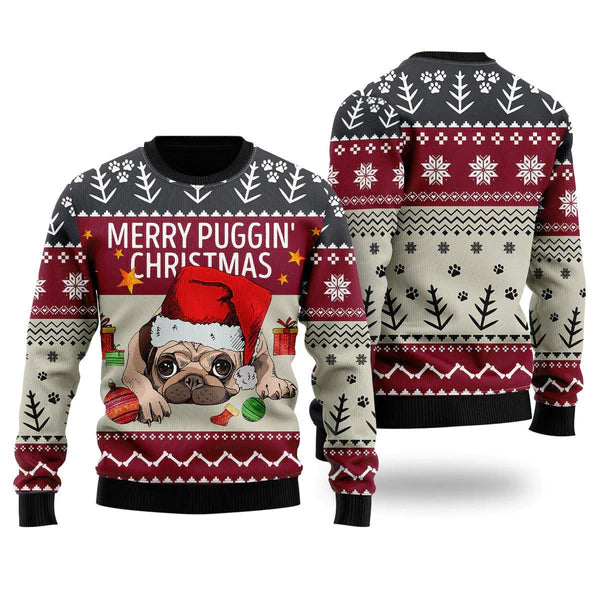 Merry Christmas Dog Ugly Christmas Sweater For Men & Women Christmas Gift Sweater US1961 - WeCustomit
