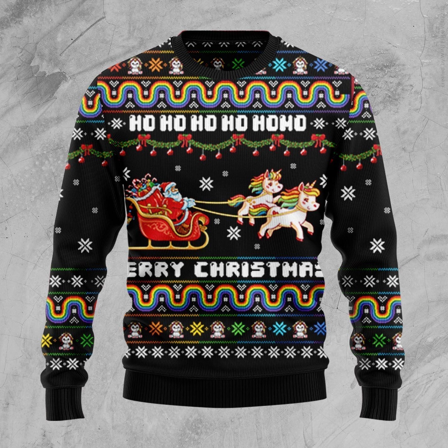 Unicorn Merry Christmas Ugly Christmas Sweater For Men & Women Christmas Gift Sweater US3376 - WeCustomit