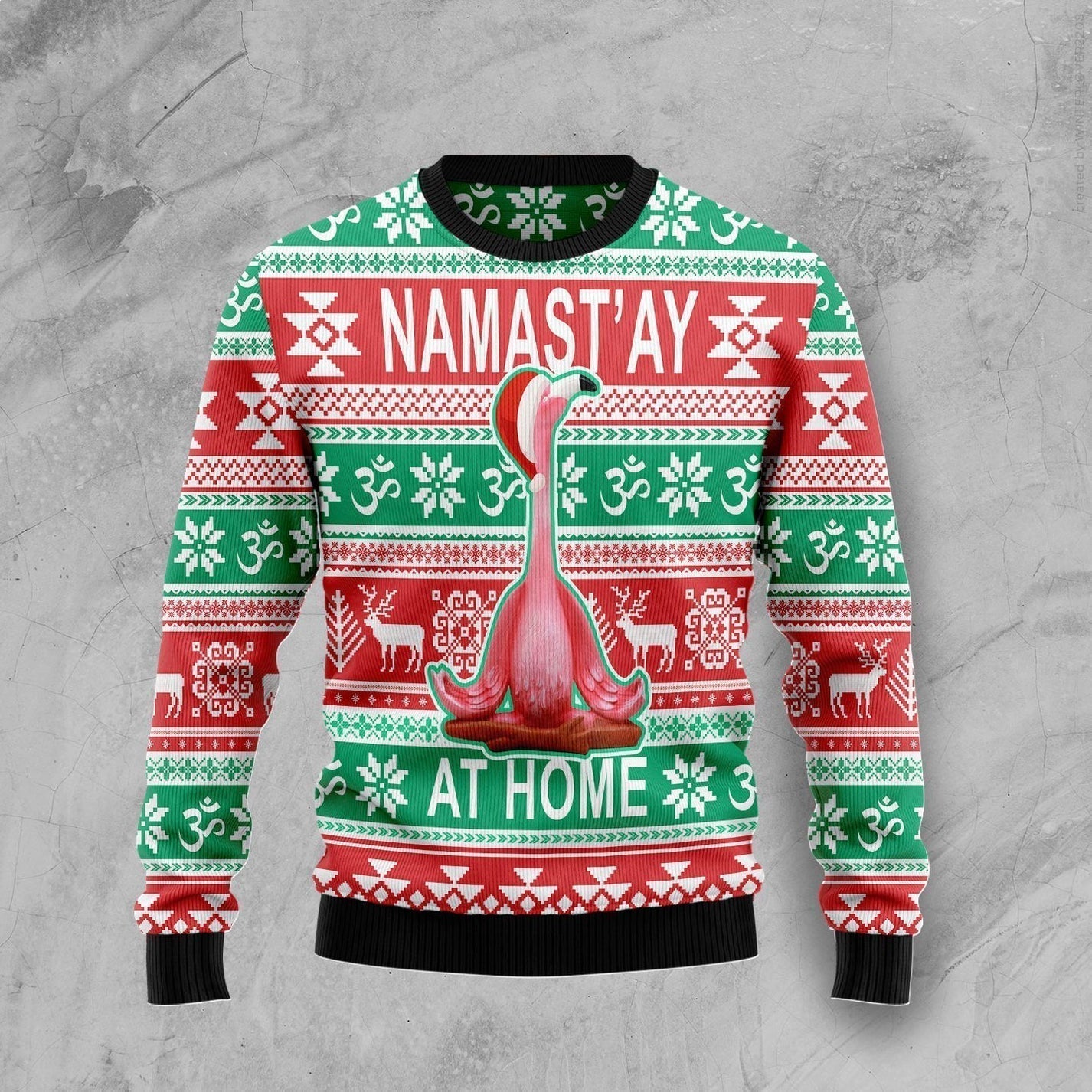 Flamingo Yoga Christmas Ugly Christmas Sweater For Men & Women Christmas Gift Sweater US3375 - WeCustomit