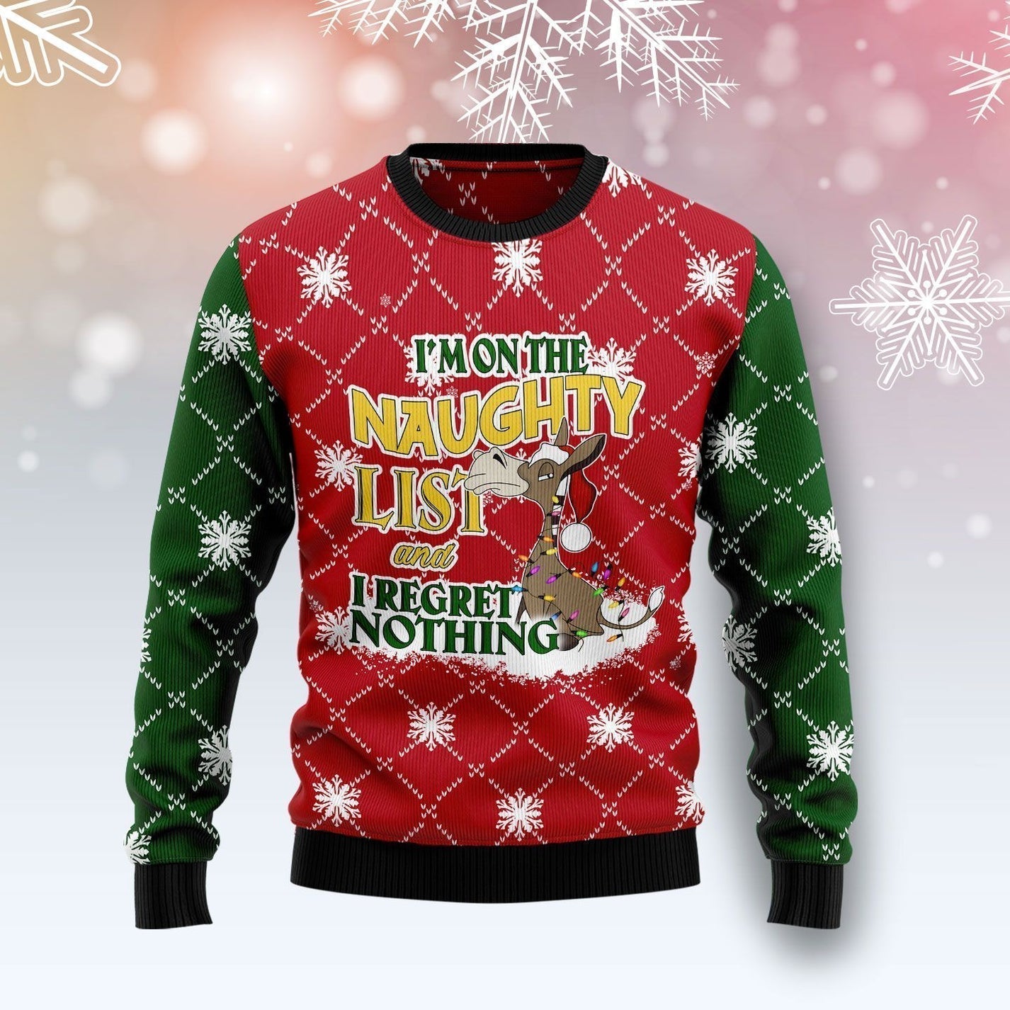 Donkey Naughty Ugly Christmas Sweater For Men & Women Christmas Gift Sweater US3374 - WeCustomit