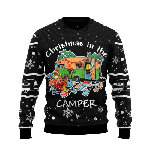Santa Camping Ugly Christmas Sweater For Men & Women Christmas Gift Sweater US1512 - WeCustomit