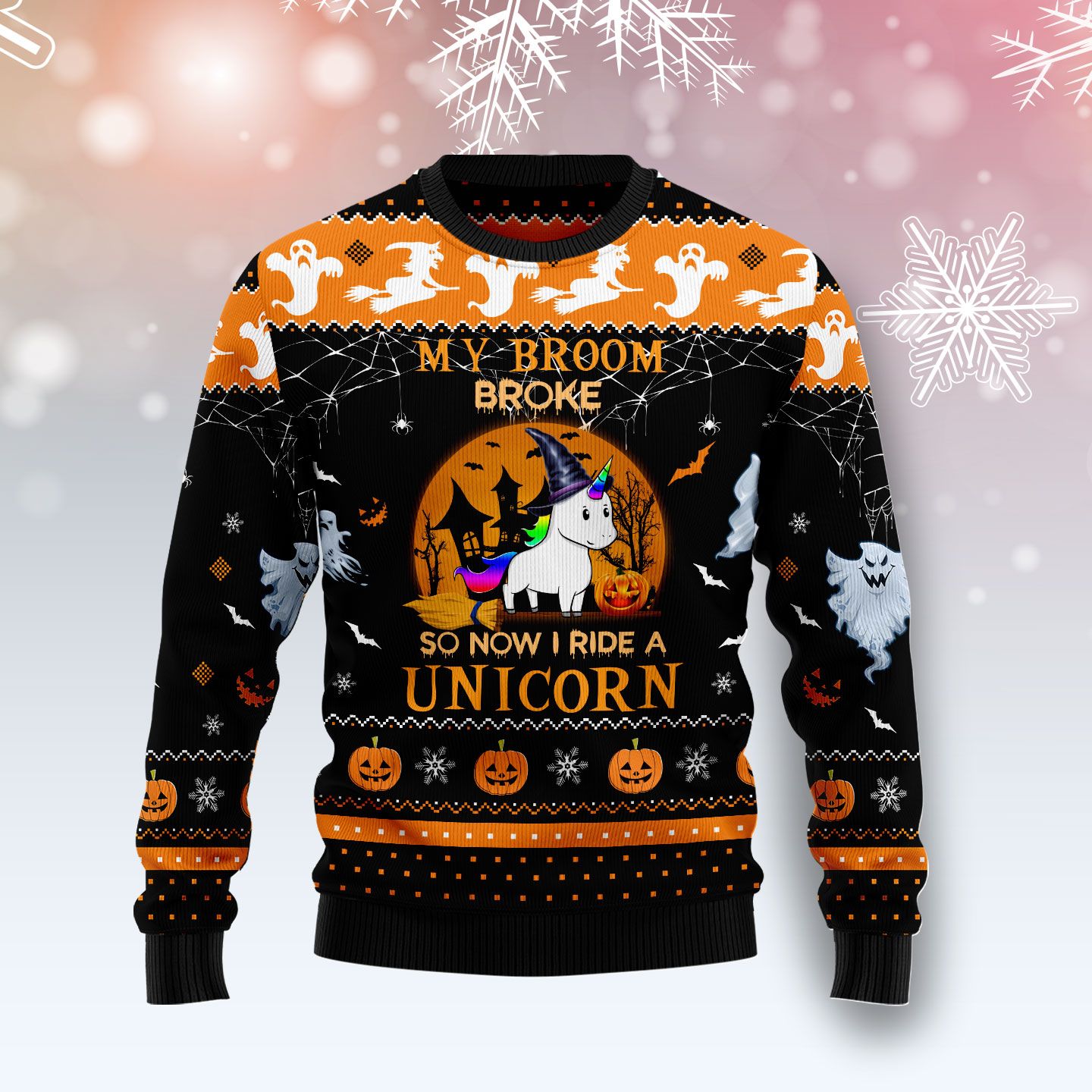 Unicorn Ugly Halloween Sweater For Men & Women Halloween Gift Sweater US1021 - WeCustomit