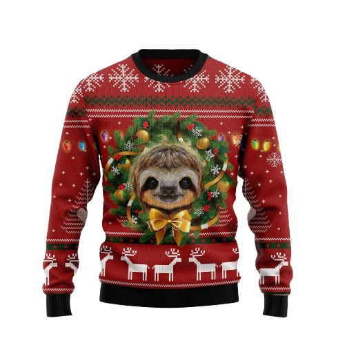 Merry Slothmas Ugly Christmas Sweater For Men & Women Christmas Gift Sweater US1511 - WeCustomit