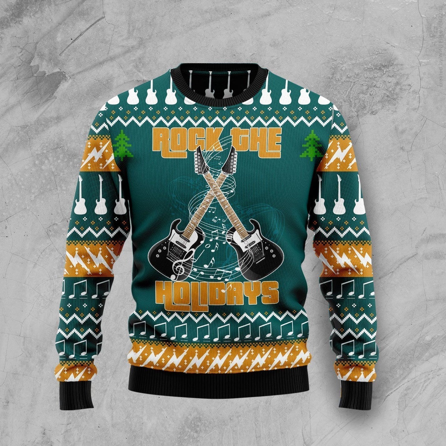 Guitar Rock The Holiday Ugly Christmas Sweater For Men & Women Christmas Gift Sweater US3526 - WeCustomit