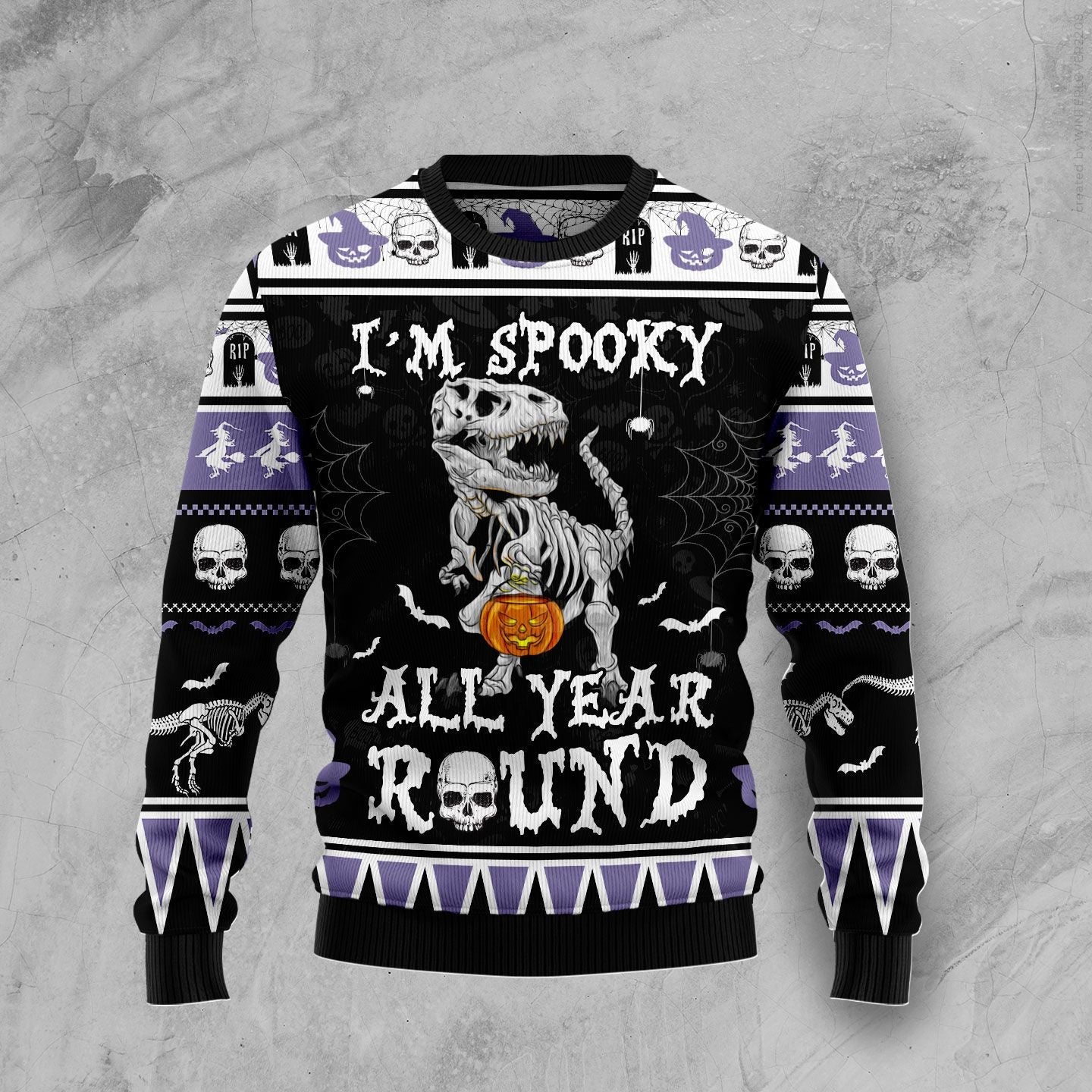 Dinosaur Ugly Halloween Sweater For Men & Women Halloween Gift Sweater US1018 - WeCustomit