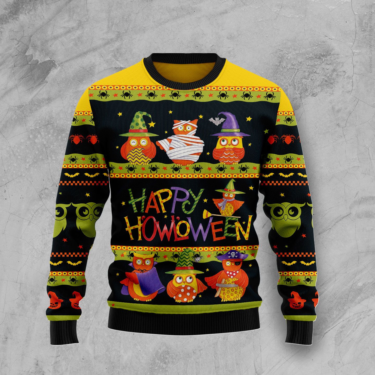 Owl Howloween Ugly Halloween Sweater For Men & Women Halloween Gift Sweater US1017 - WeCustomit