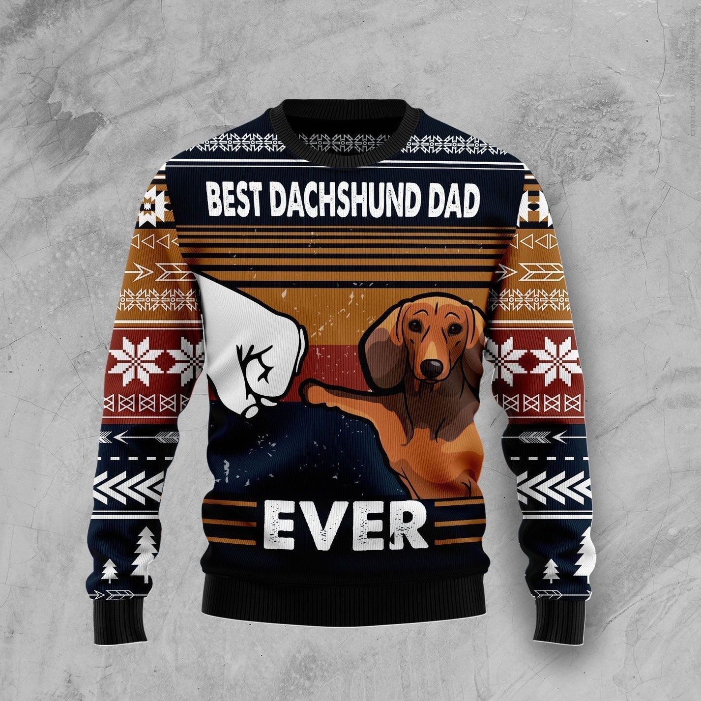 Best Dog Dad Ever Ugly Christmas Sweater For Men & Women Christmas Gift Sweater US2845 - WeCustomit