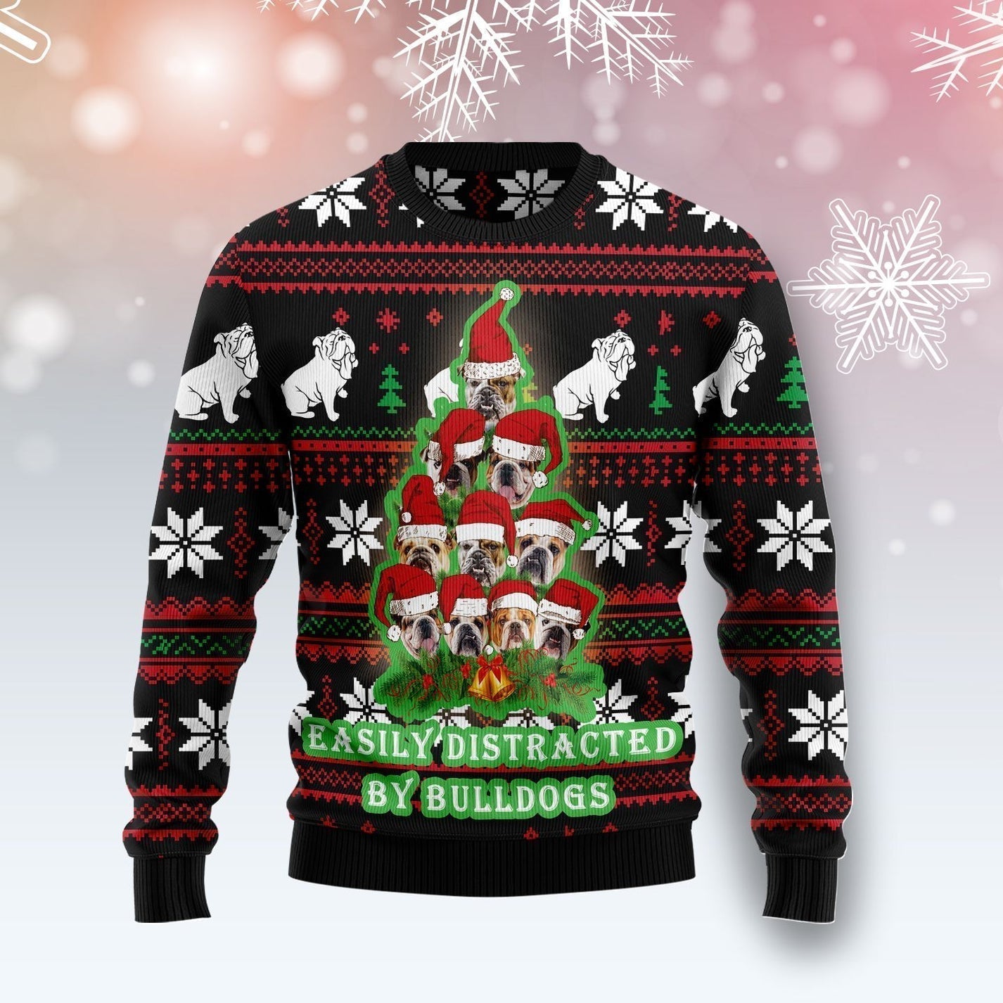 Dog Pine Tree Christmas Ugly Christmas Sweater For Men & Women Christmas Gift Sweater US3563 - WeCustomit