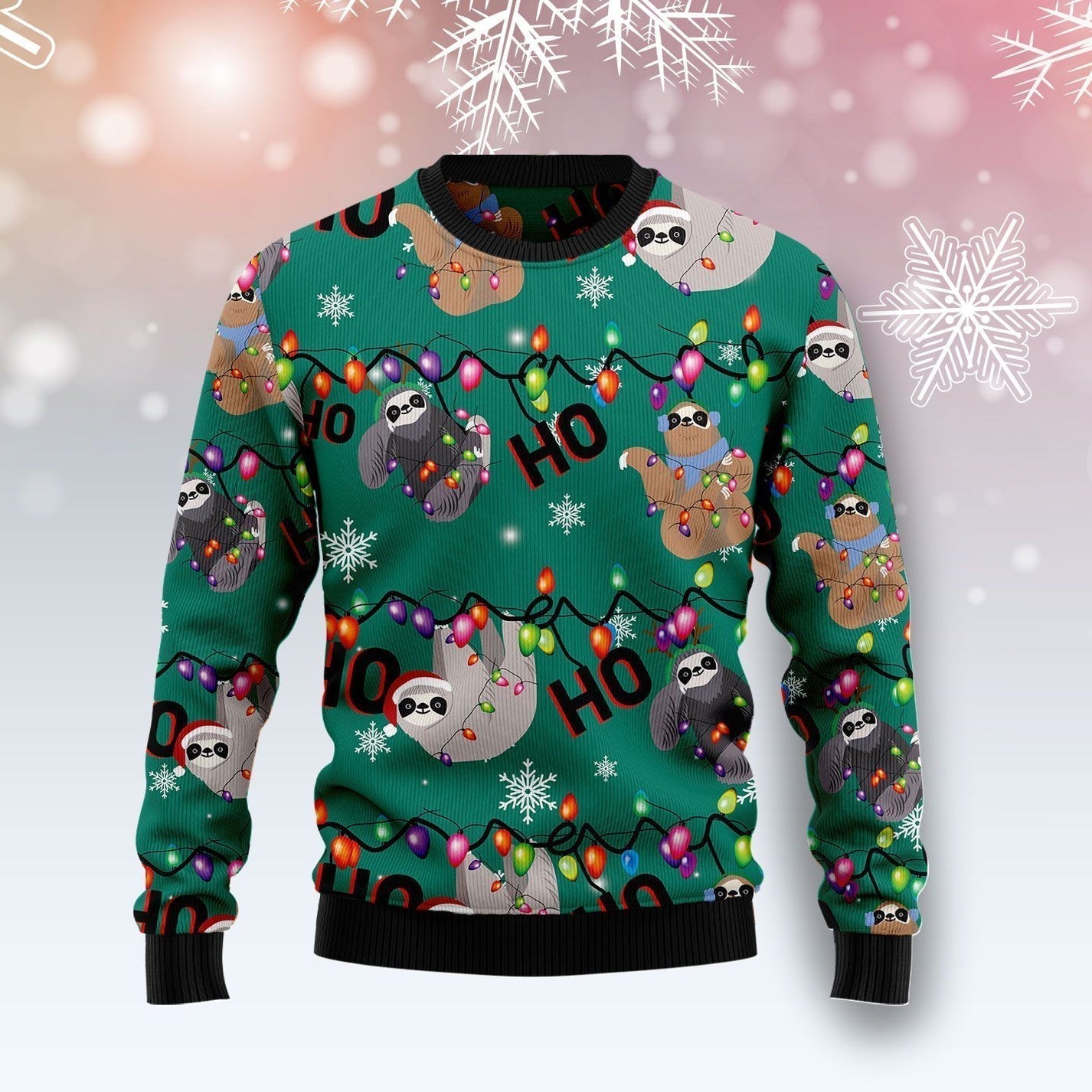 Sloth Hohoho Ugly Christmas Sweater For Men & Women Christmas Gift Sweater US1513 - WeCustomit
