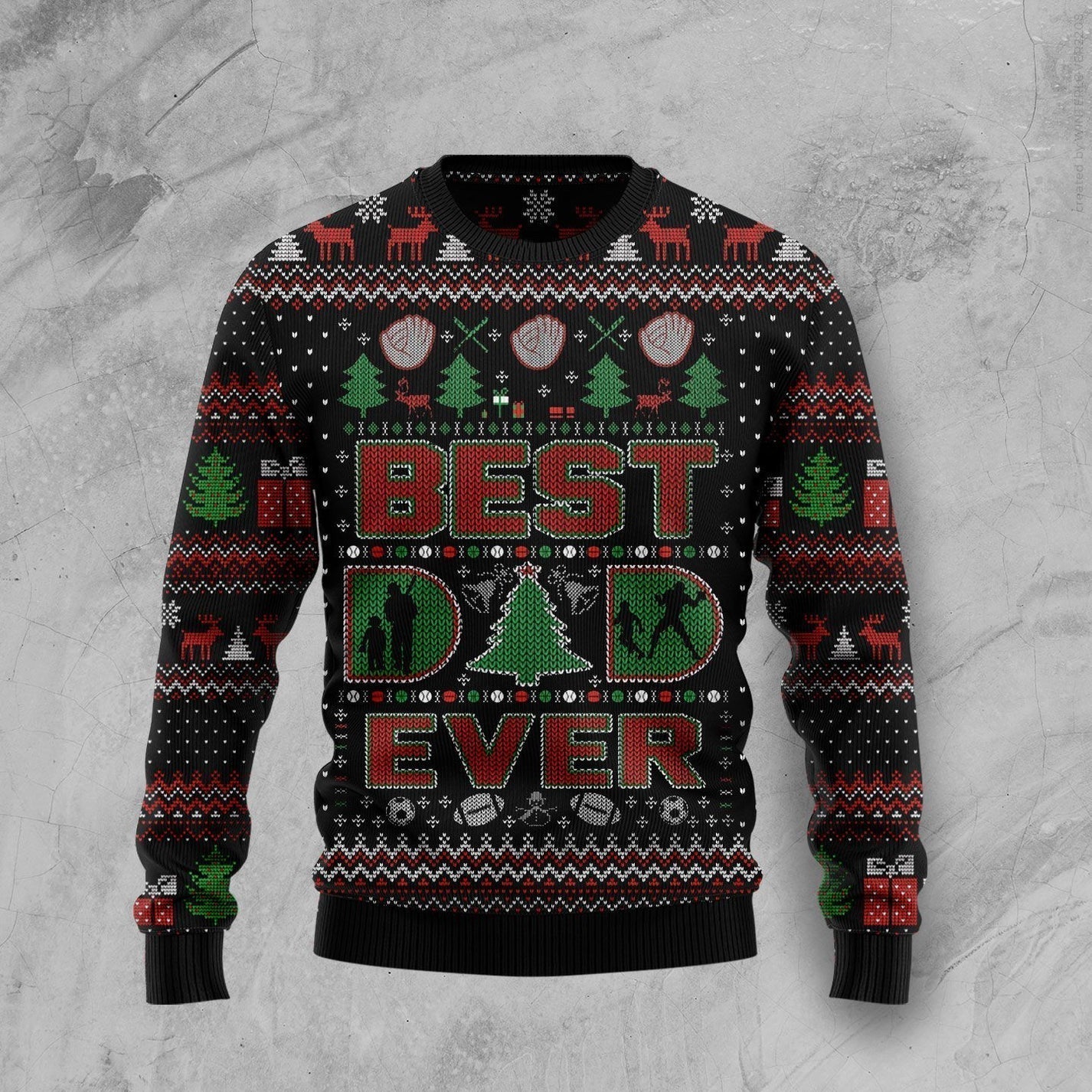 Best Dad Ever Ugly Christmas Sweater For Men & Women Christmas Gift Sweater US1568 - WeCustomit
