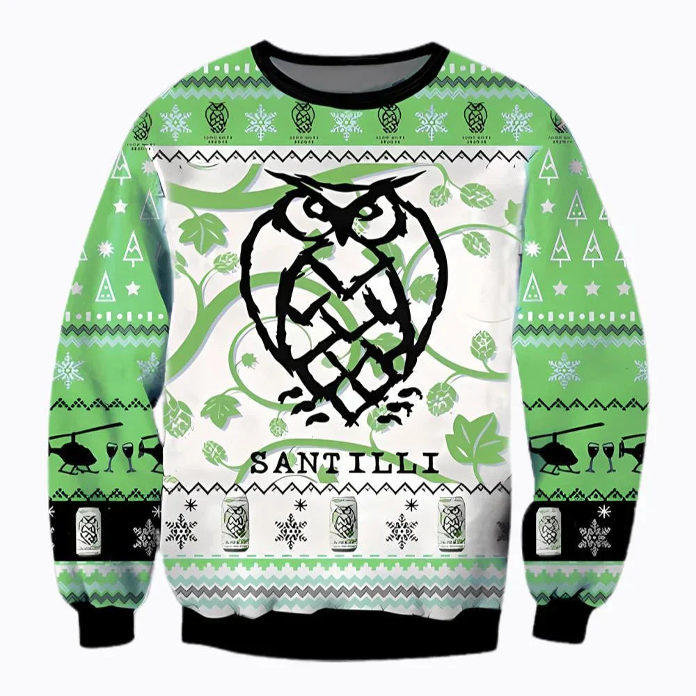 Unisex SantIlli Beer 3D Ugly Christmas Sweater For Men & Women Christmas Gift Sweater BH1242 - WeCustomit