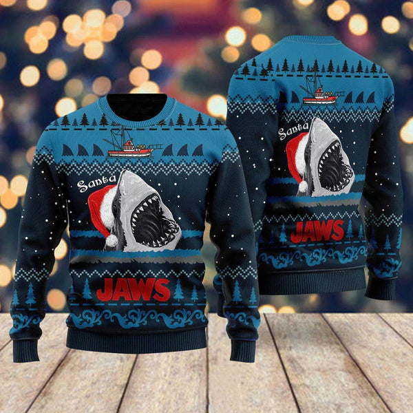 Santa Shark Ugly Christmas Sweater For Men & Women Christmas Gift Sweater US1759 - WeCustomit