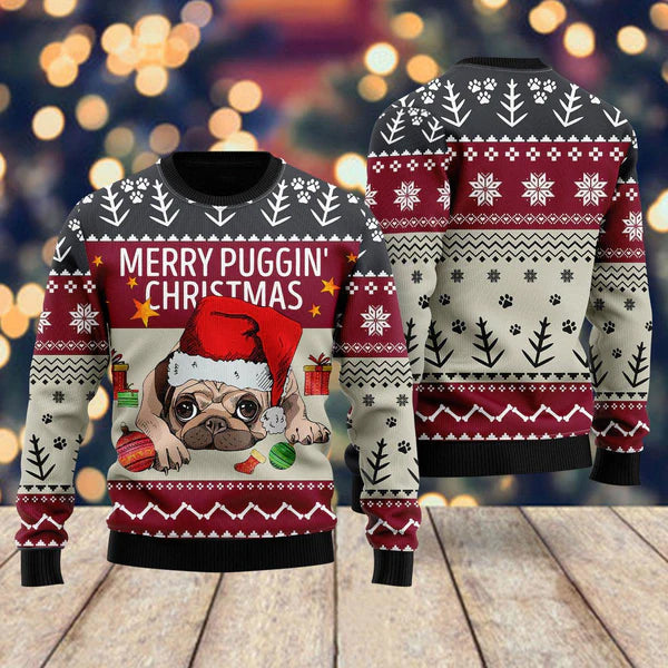 Merry Christmas Dog Ugly Christmas Sweater For Men & Women Christmas Gift Sweater US1961 - WeCustomit
