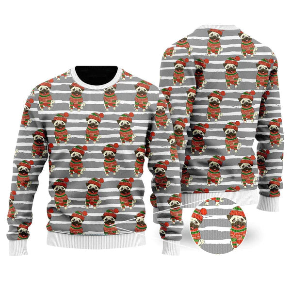 Pug You Look So Ugly Christmas Sweater For Men & Women Christmas Gift Sweater US2053 - WeCustomit