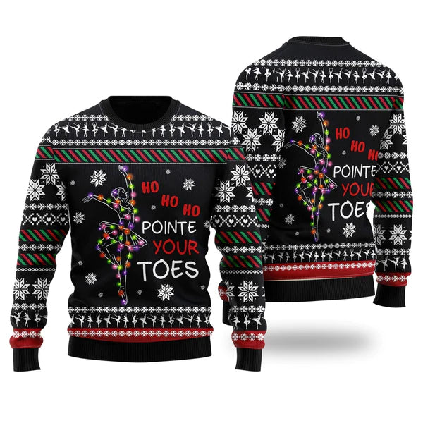 Ballet Pointe Ugly Christmas Sweater For Men & Women Christmas Gift Sweater US1962 - WeCustomit