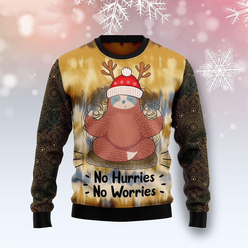 Sloth Mandala Ugly Christmas Sweater For Men & Women Christmas Gift Sweater US2377 - WeCustomit