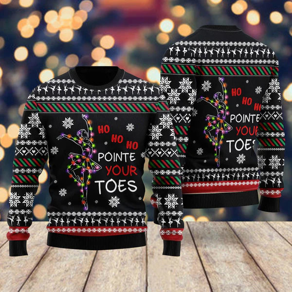 Ballet Pointe Ugly Christmas Sweater For Men & Women Christmas Gift Sweater US1962 - WeCustomit