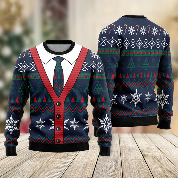 Cardigan Christmas Pattern Ugly Christmas Sweater For Men & Women Christmas Gift Sweater US1057 - WeCustomit