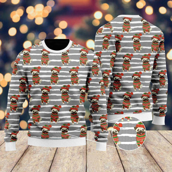 Pug You Look So Ugly Christmas Sweater For Men & Women Christmas Gift Sweater US2053 - WeCustomit