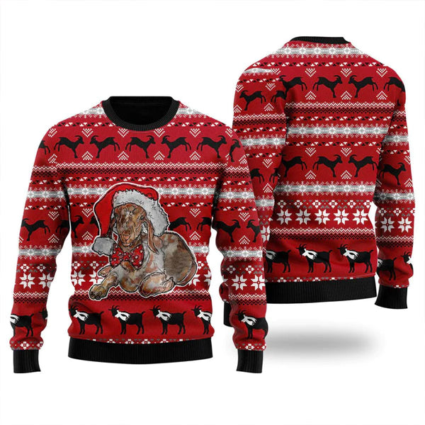 Santa Goat Ugly Christmas Sweater For Men & Women Christmas Gift Sweater US1965 - WeCustomit