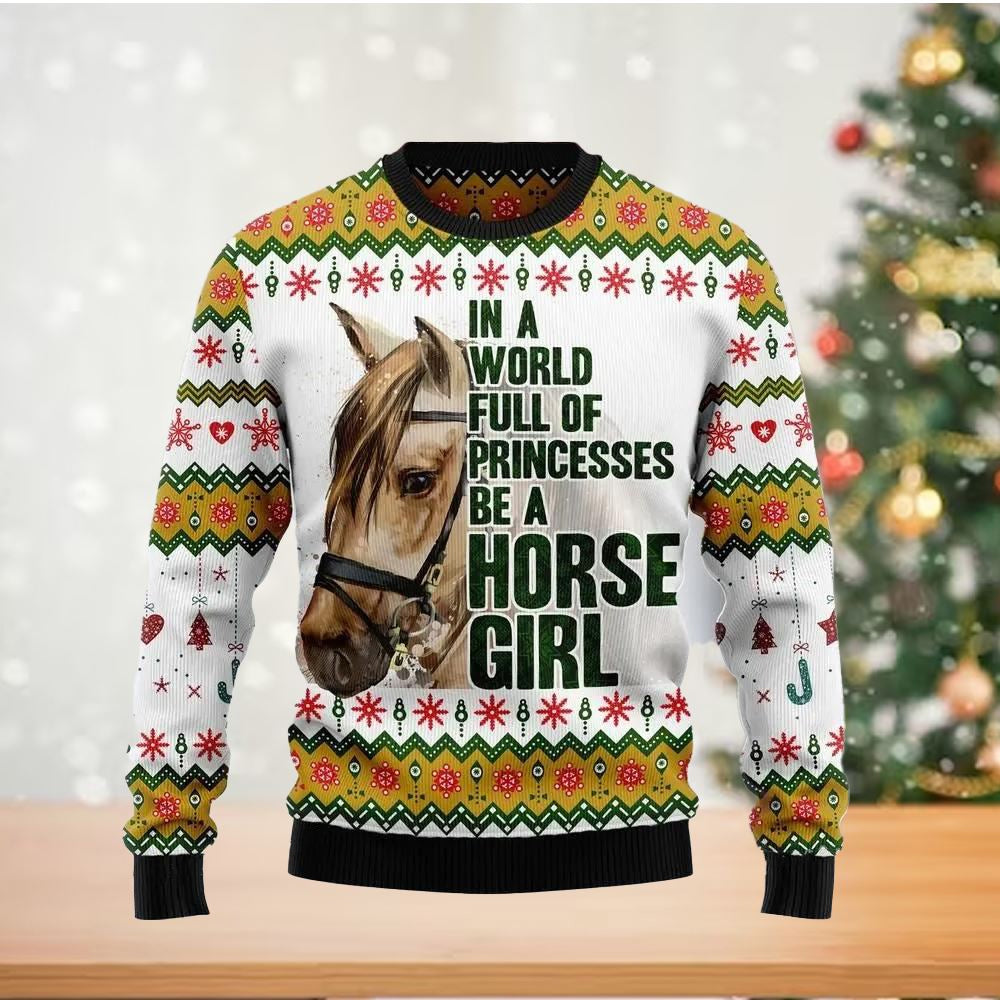 Horse Girl Ugly Christmas Sweater For Men & Women Christmas Gift Sweater US2743 - WeCustomit