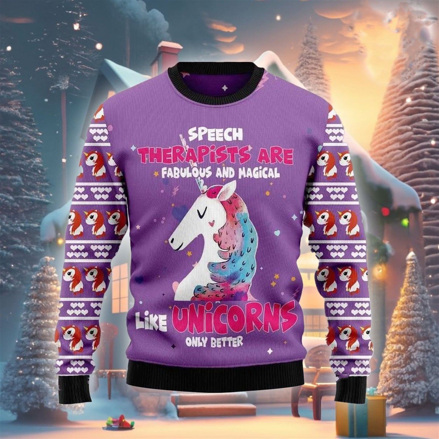 Unicorn Magical Ugly Christmas Sweater For Men & Women Christmas Gift Sweater US3428 - WeCustomit