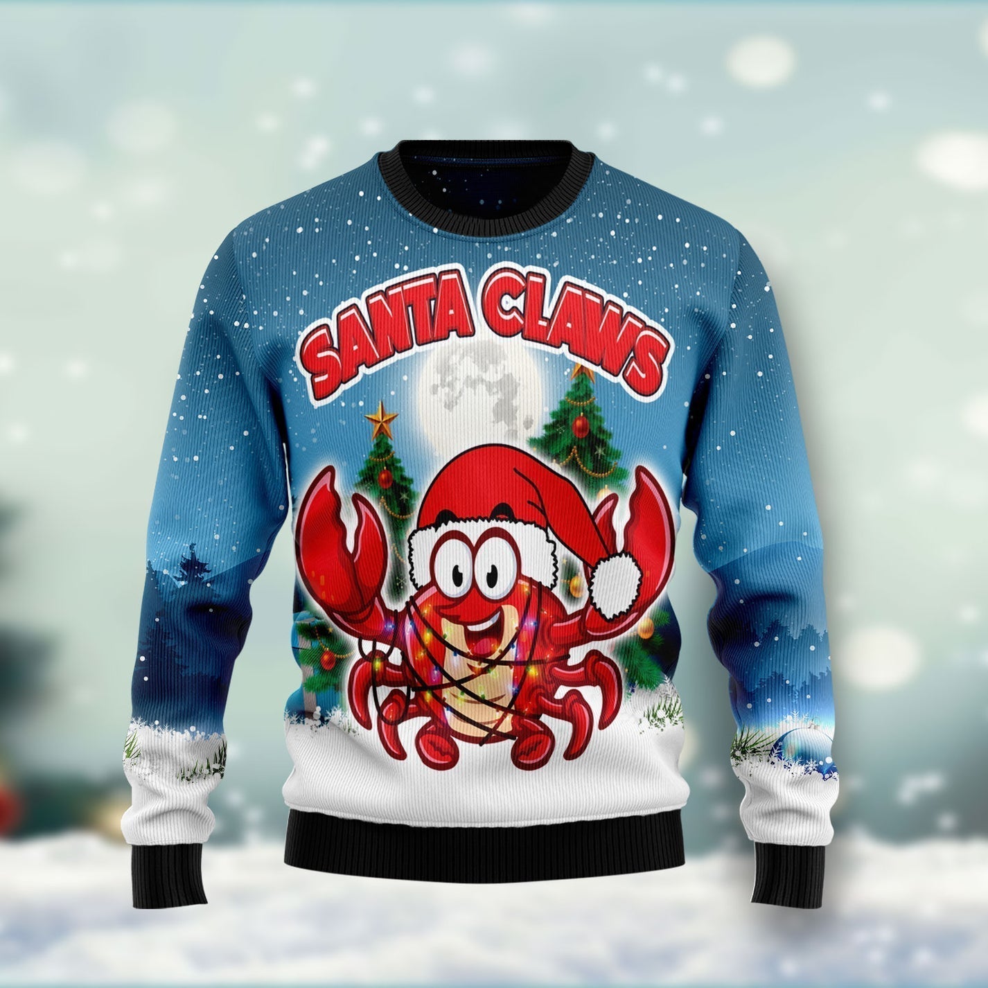 Santa Claws Crabs Ugly Christmas Sweater For Men & Women Christmas Gift Sweater US3101 - WeCustomit