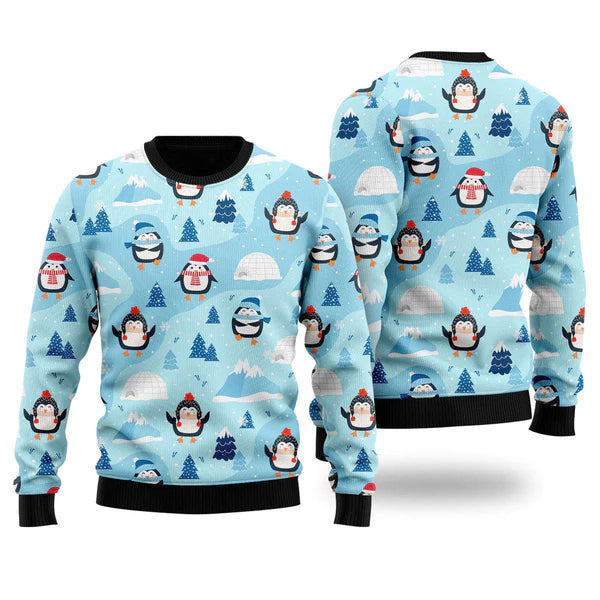 Funny Penguins Christmas Ugly Christmas Sweater For Men & Women Christmas Gift Sweater US1142 - WeCustomit