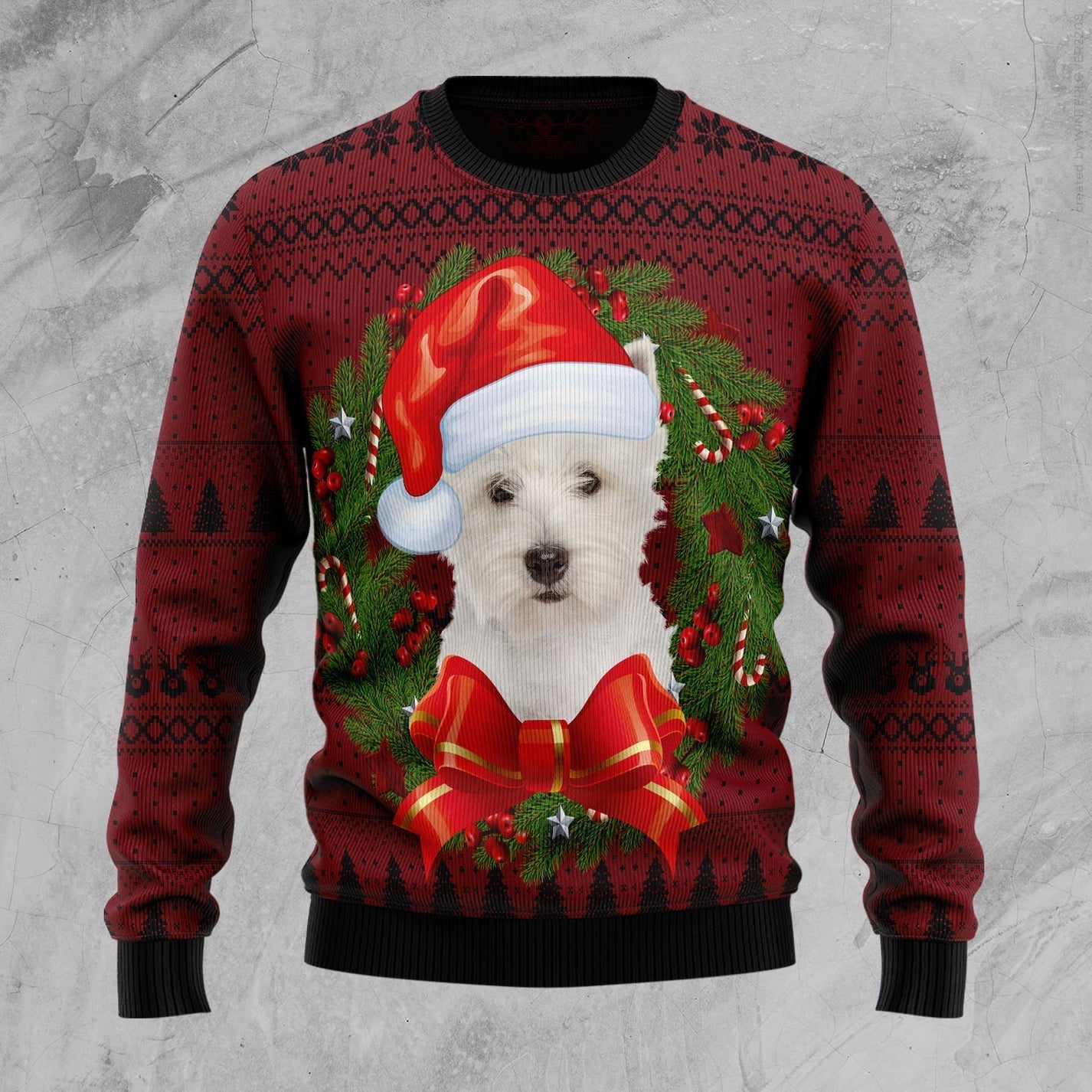Highland Wreath Ugly Christmas Sweater For Men & Women Christmas Gift Sweater US2843 - WeCustomit